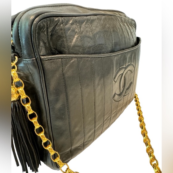 Rare Chanel CC Tassel Camera Bag With Bijoux Gold Plated Strap - Picture 8 of 13